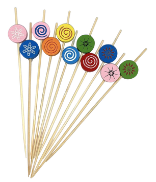 Шпажки коктейльні Lolypop в асортименті, 12 см, 100 шт ws020 фото