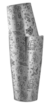 Шейкер коктейльний "Tattoo" з обтяжувачем 750/550 мл Urban Bar UB5292 фото